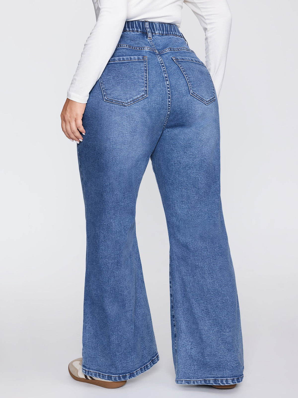 Thigh Friendly Stretchy Waist Flare Jeans