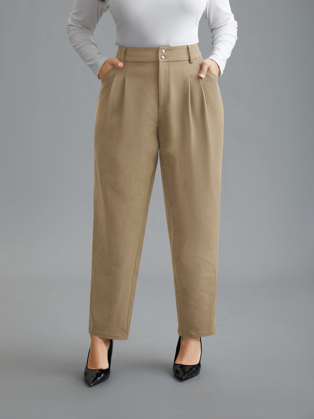 Double Buckle Straight Leg Pants