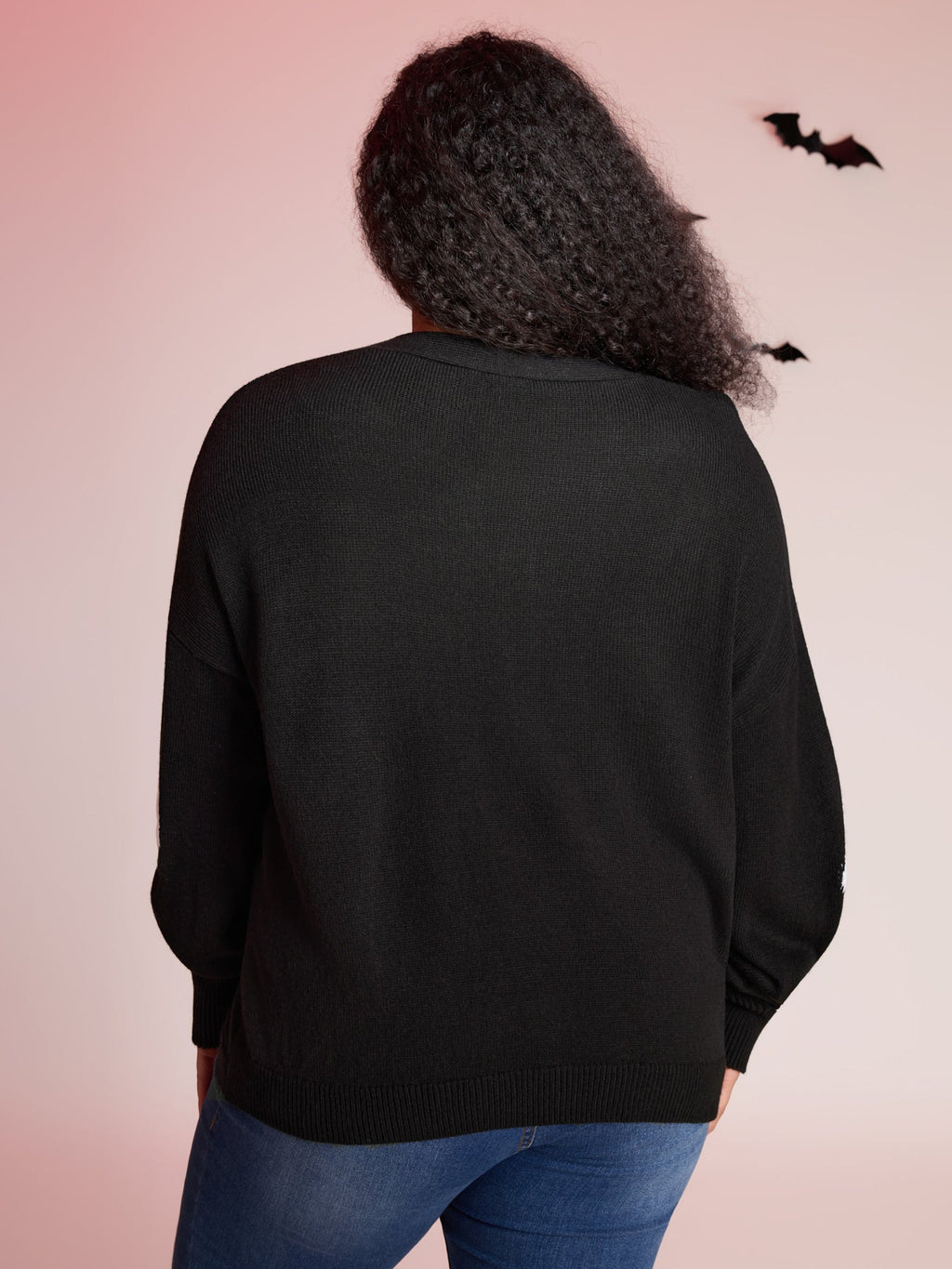 Happy Ghost Jacquard Arc Cardigan