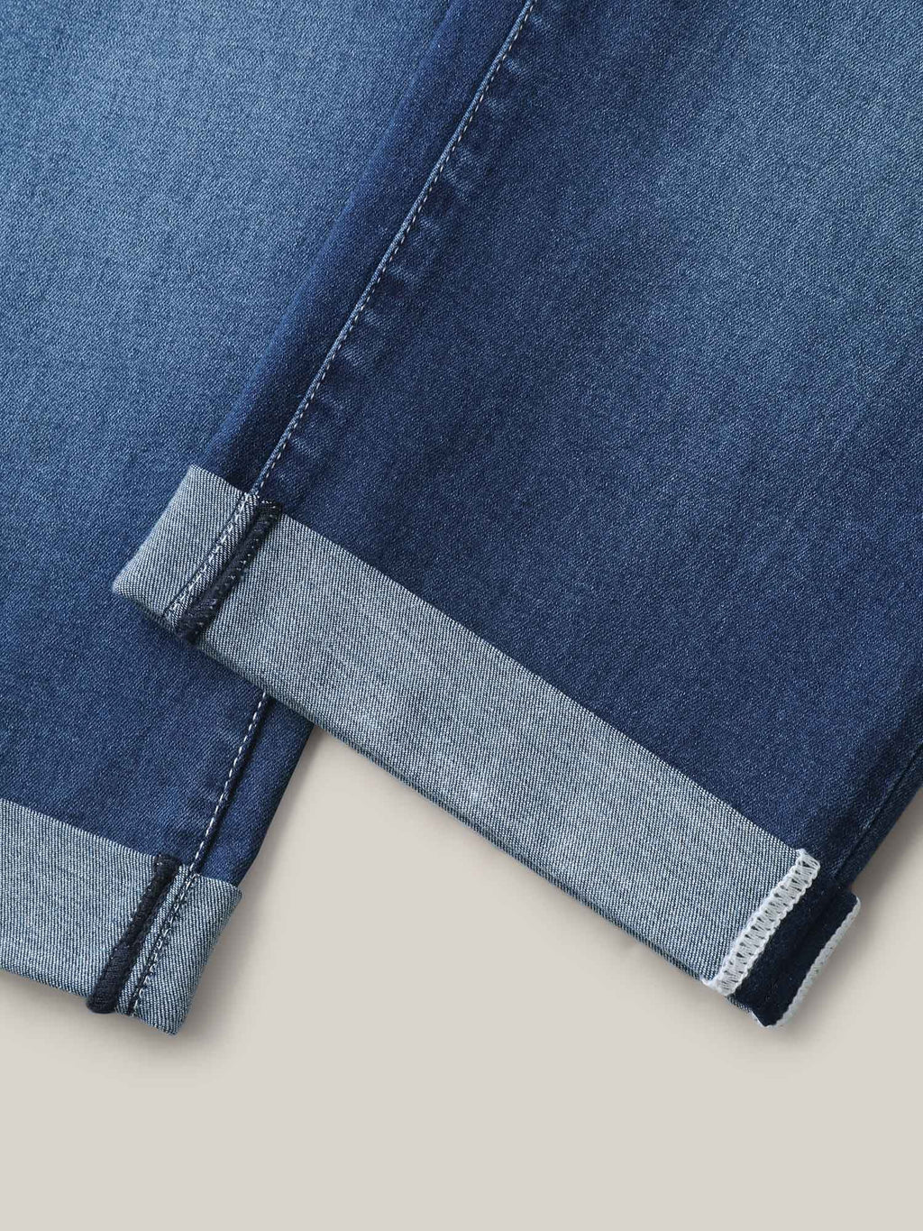 Folded Hem High-Rise Skinny-Fit Capri Jeans