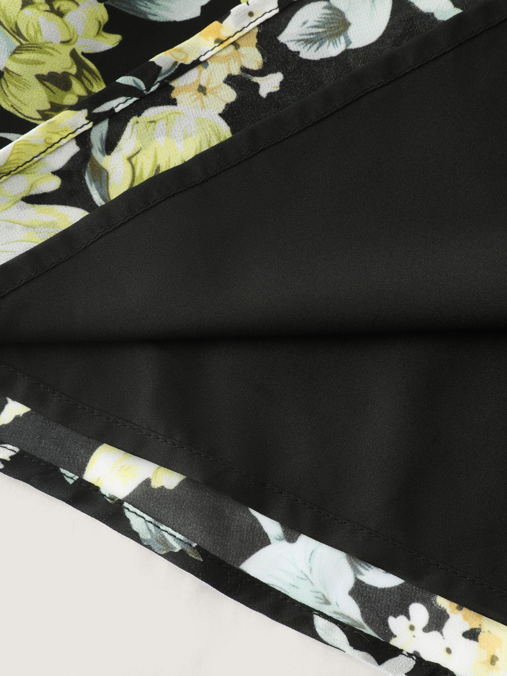 Floral Print Ruffled Edges Blouse