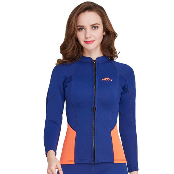 SBART 2MM Snorkeling Suit Warm Wetsuit Diving Long Sleeve Jacket