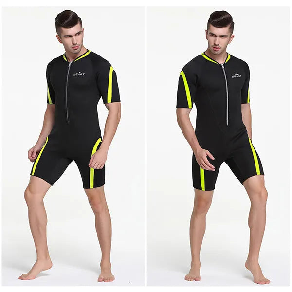 SBART 2mm Neoprene Men Wetsuit One Piece Swimsuit Snorkeling Suit