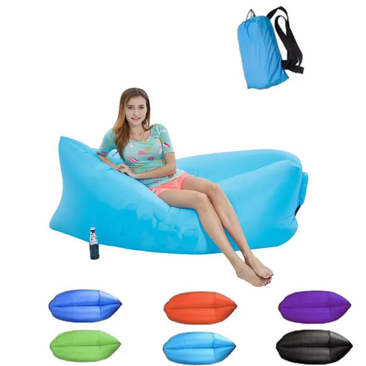 Inflatable Recliner Air Sofa Light Beach Sleeping Camping Bag