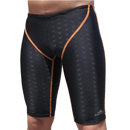 SBART Men's Lycra Rash Guards Pants Shark Skin Competitive Beach Shorts Jammers