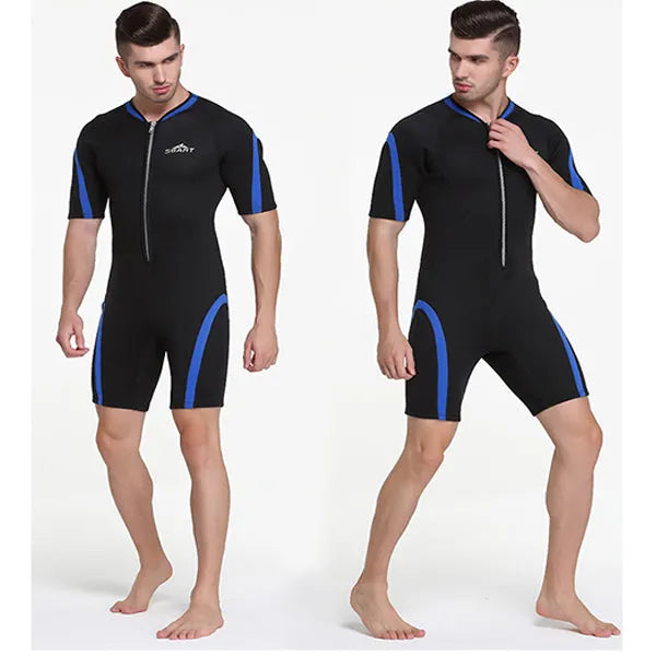 SBART 2mm Neoprene Men Wetsuit One Piece Swimsuit Snorkeling Suit