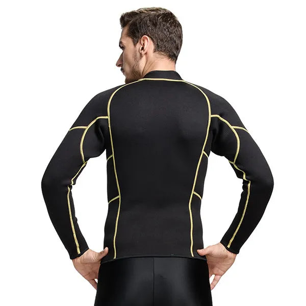 SBART 3MM Neoprene Wetsuit Jacket High Stretch Scuba Diving Jackets
