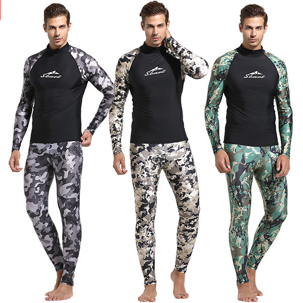 SBART Camouflage Men Rashguard Shirt Pant