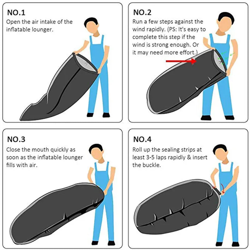 Inflatable Recliner Air Sofa Light Beach Sleeping Camping Bag