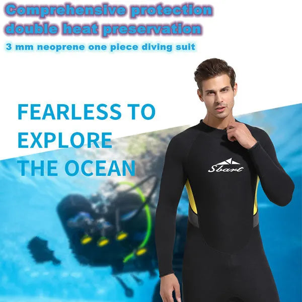 Sbart One Piece 3MM Neoprene Wetsuit Spearfishing Long Sleeve Couple Wetsuits