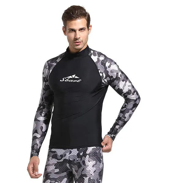 SBART Camouflage Men Rashguard Shirt Pant
