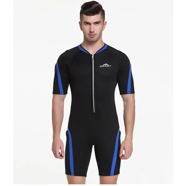 SBART 2mm Neoprene Men Wetsuit One Piece Swimsuit Snorkeling Suit