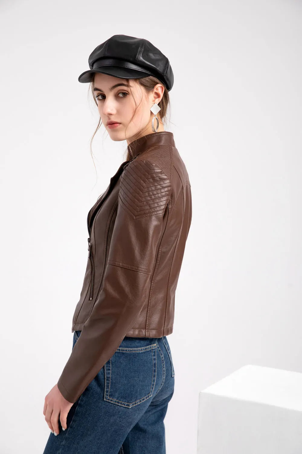 Washed Lambskin Leather Jacket