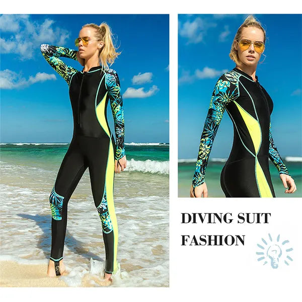 SBART Women Lycra Wetsuit Padded Quick-dry Spearfishing Bathing Suit