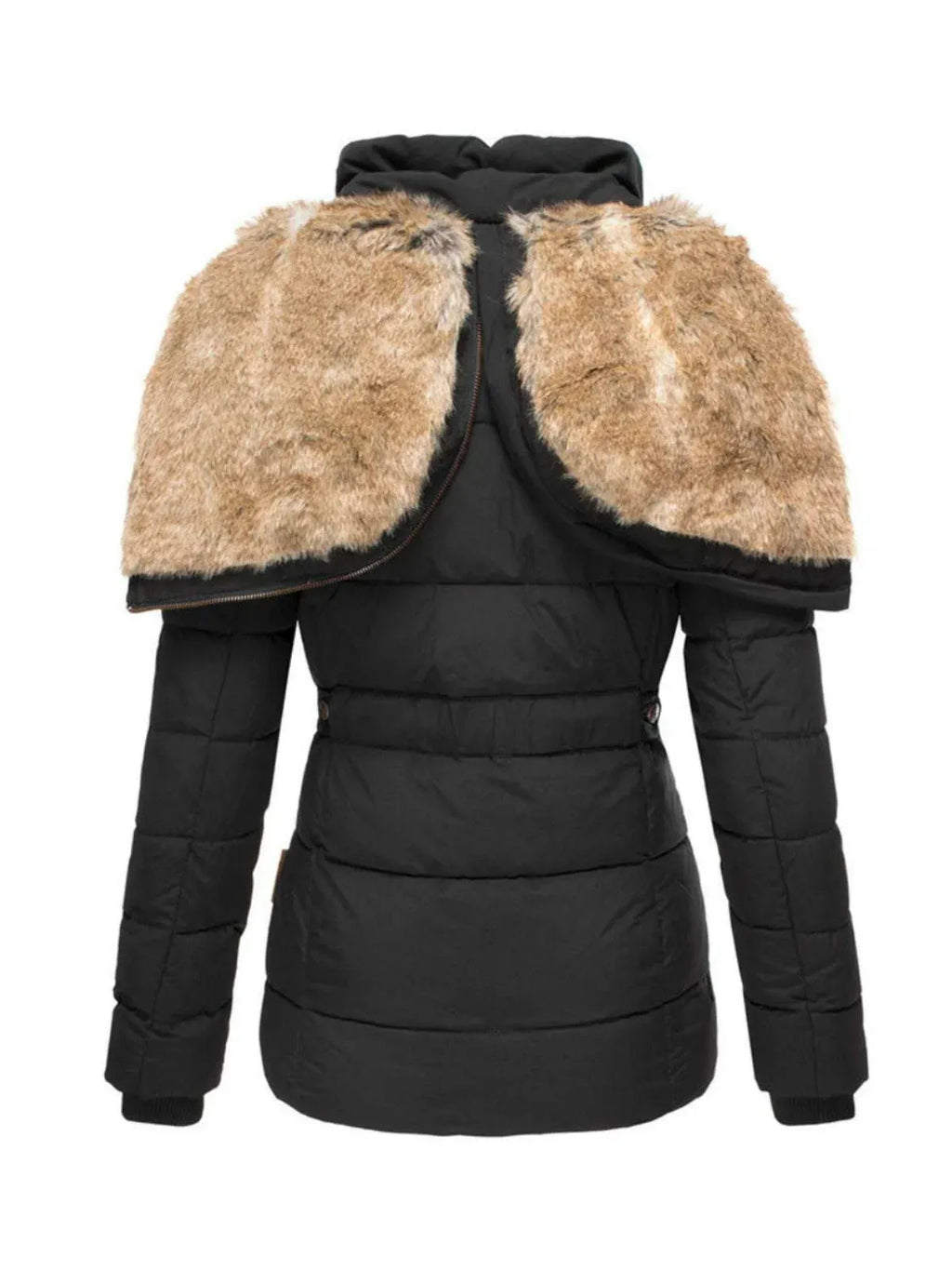 Women's Winter Hooded Parka Coat with Faux Fur Lined Outdoor Windproof Coat