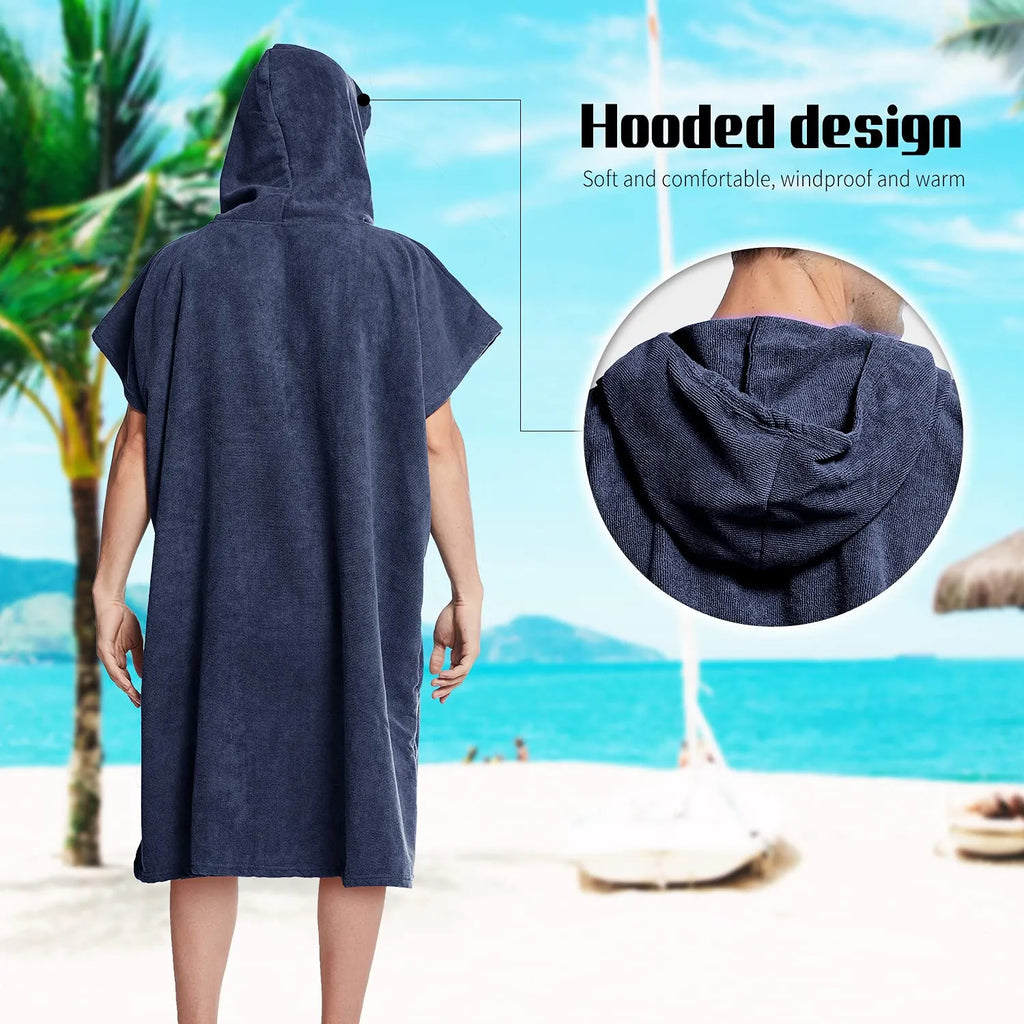 Surf Swimming Poncho Changing Robe Quick Dry Microfiber Changing Towel