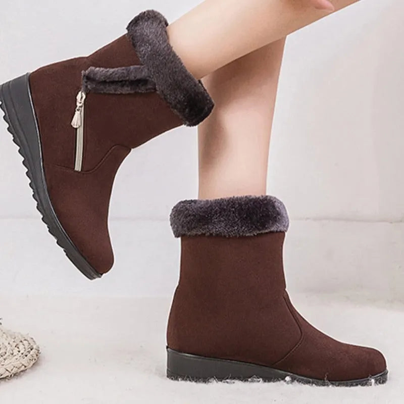 Women Winter Boots Fur Collar Casual Orthopedic Shoes