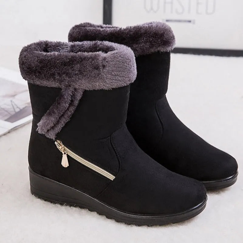 Women Winter Boots Fur Collar Casual Orthopedic Shoes