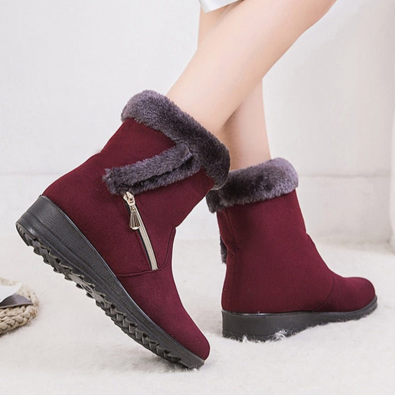 Women Winter Boots Fur Collar Casual Orthopedic Shoes
