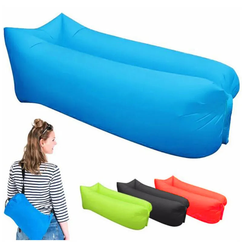 Inflatable Recliner Air Sofa Light Beach Sleeping Camping Bag