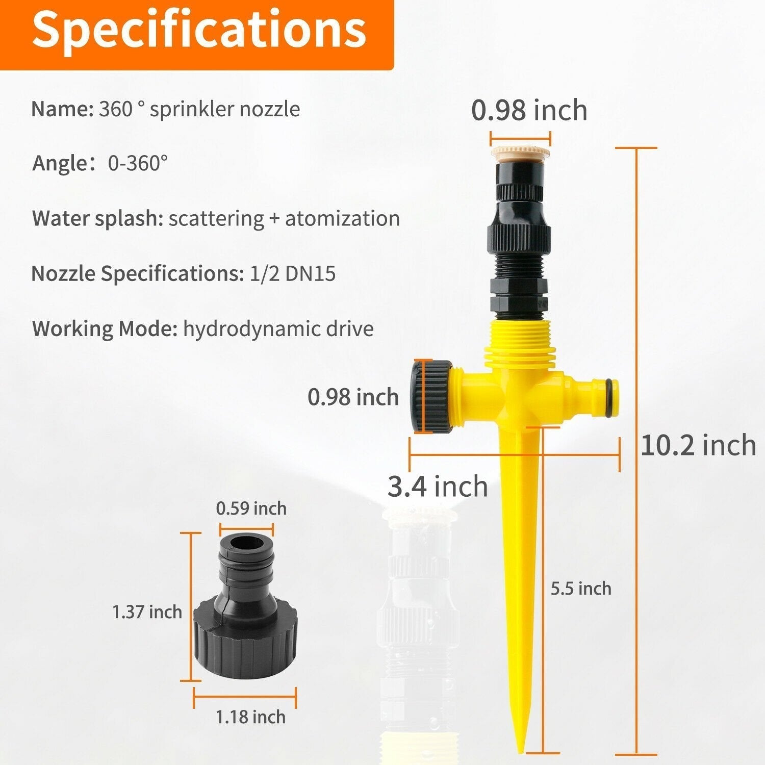 360° Rotation Auto Irrigation System Garden Rotating Lawn Sprinklers