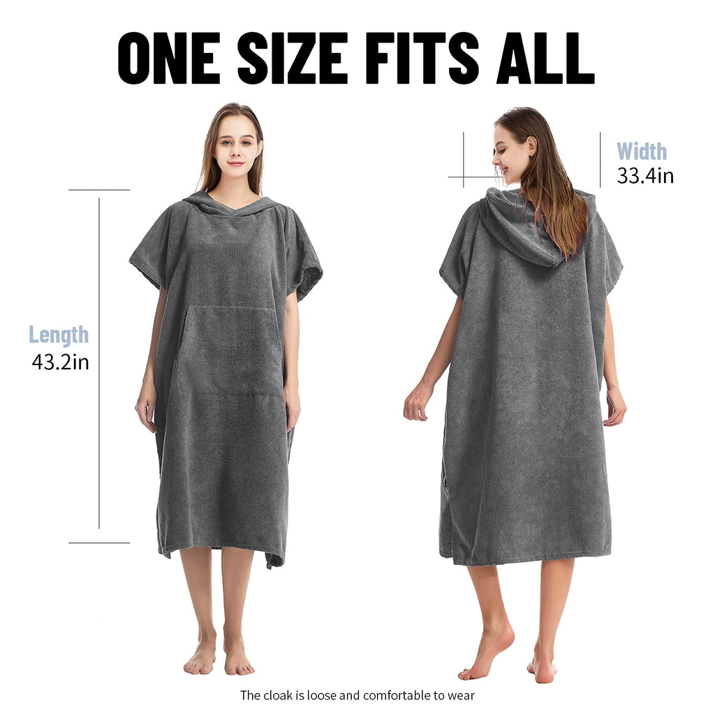 Surf Swimming Poncho Changing Robe Quick Dry Microfiber Changing Towel