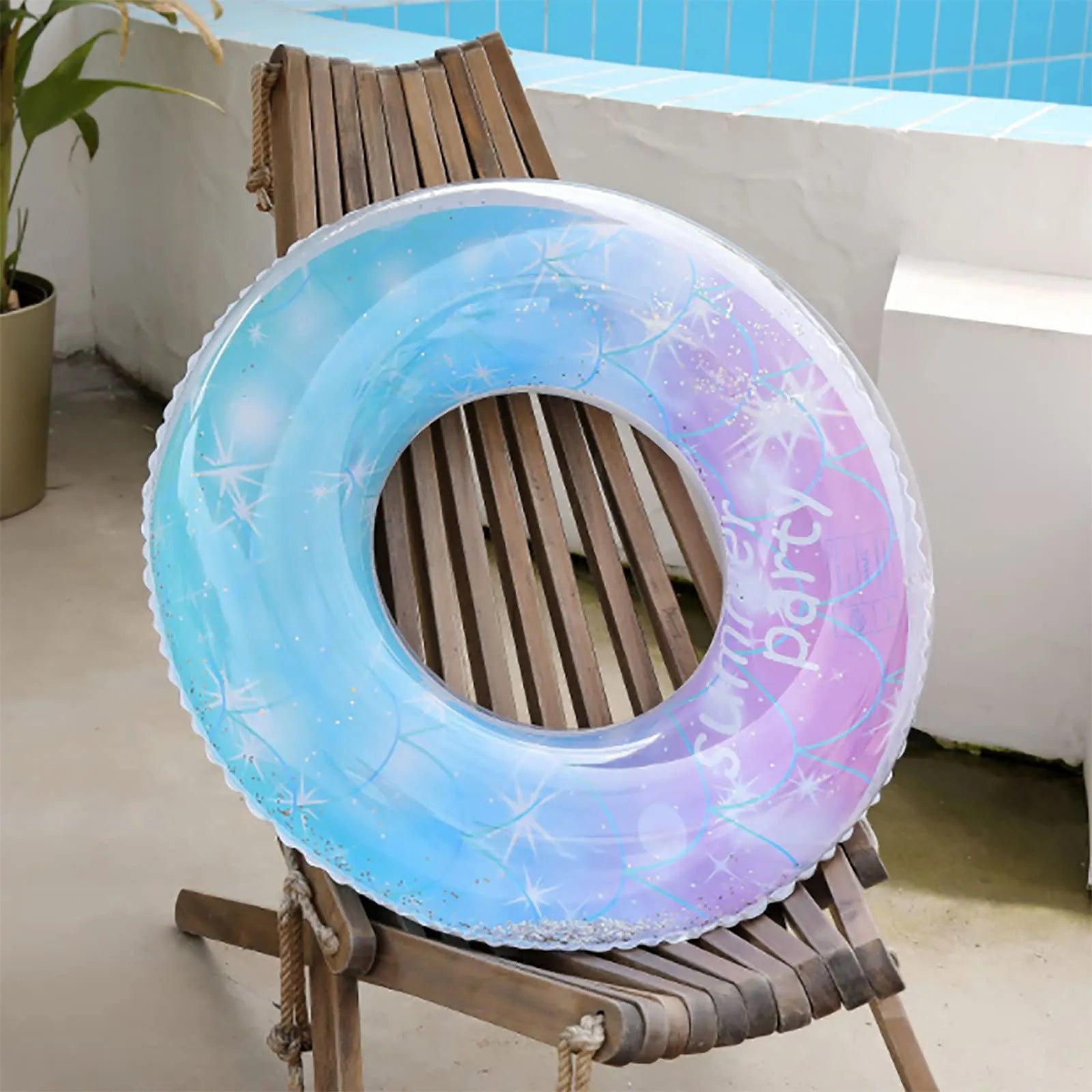 Glitter Swim Ring Pool Float Tube