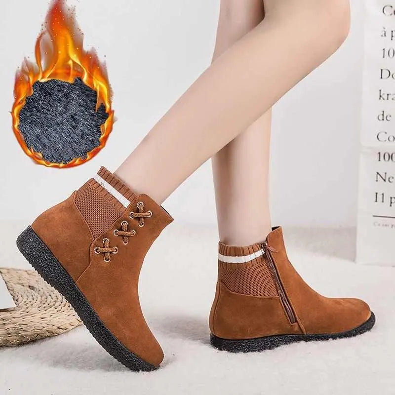 Warm Winter Suede Ankle Arch Support Boots