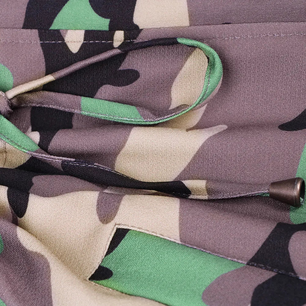 Womens Hooded Camouflage Warm Winter Coats Faux Fur Jacket Parka Overcoat