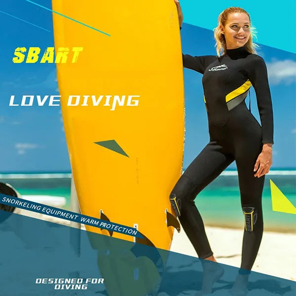 Sbart One Piece 3MM Neoprene Wetsuit Spearfishing Long Sleeve Couple Wetsuits