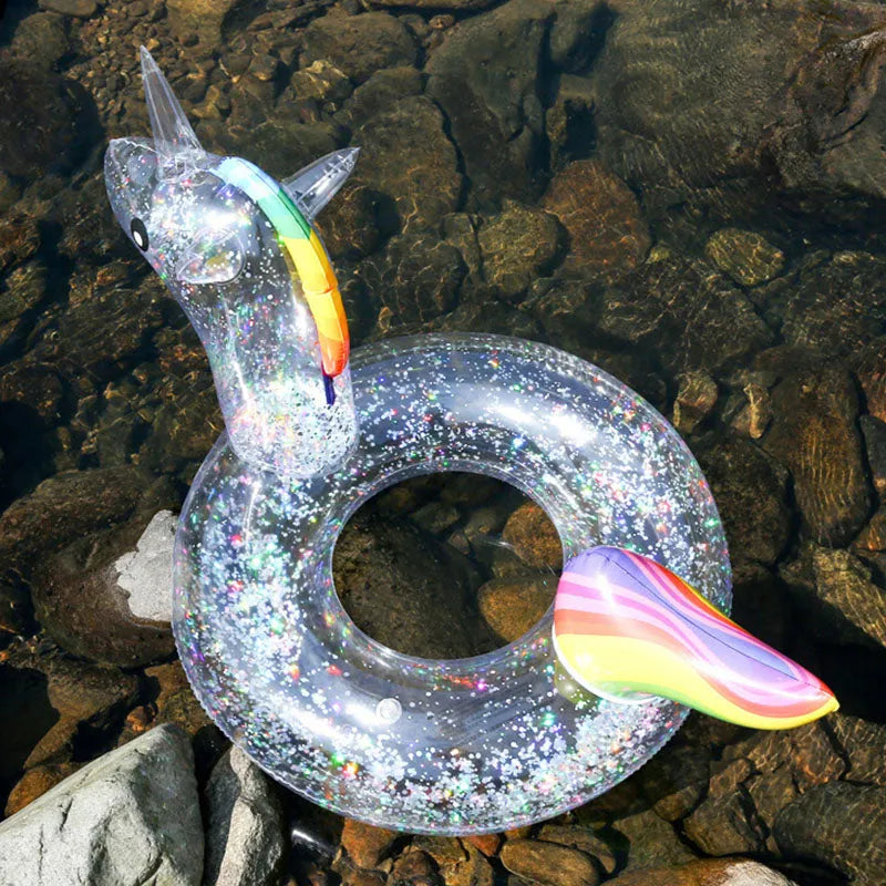 Inflatable Sequins Swimming Ring Tube