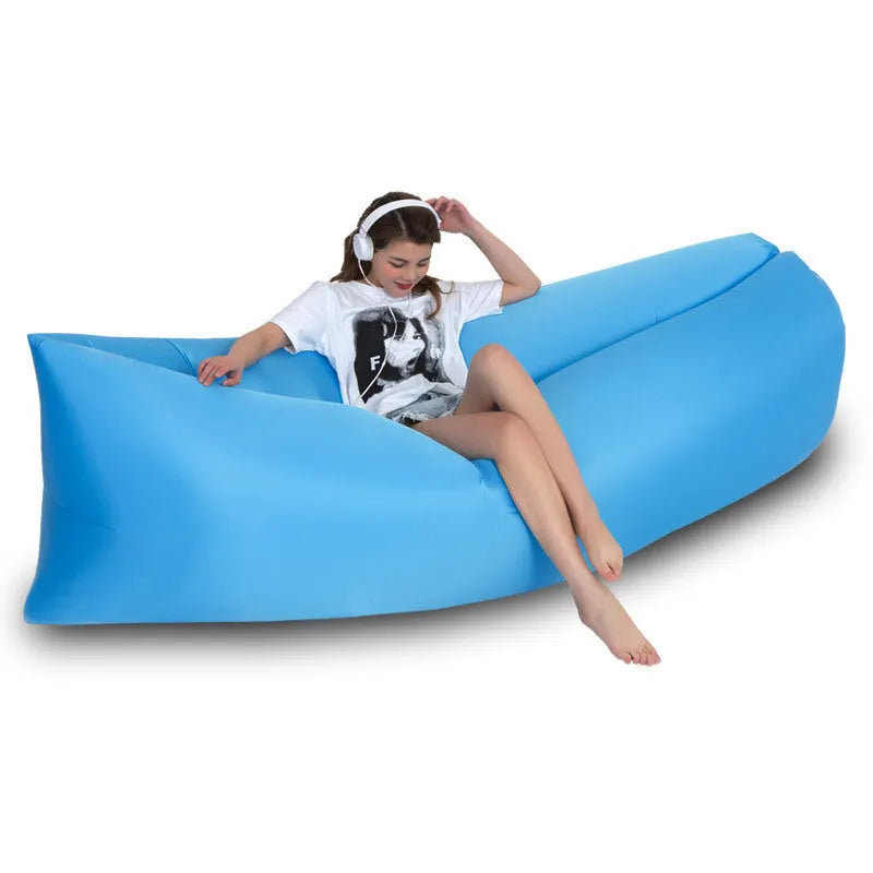 Inflatable Recliner Air Sofa Light Beach Sleeping Camping Bag