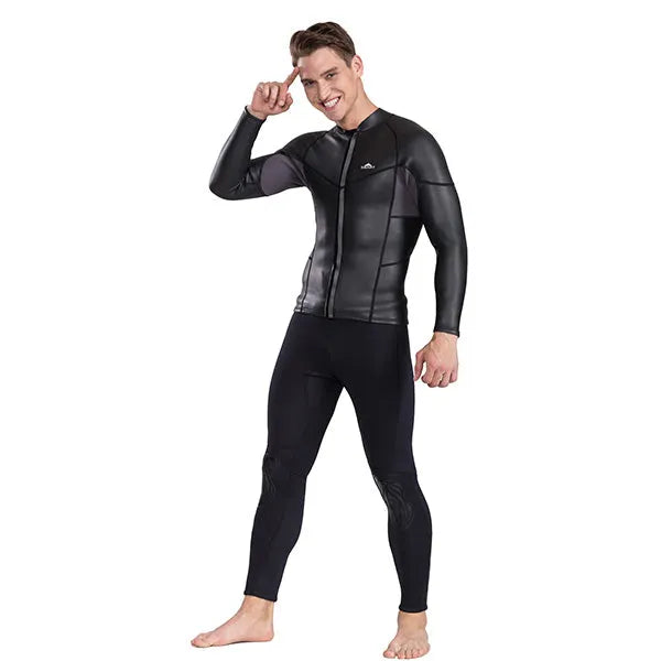 SBART 2mm Split Suit Wetsuit Men Long Sleeve Snorkeling Suit