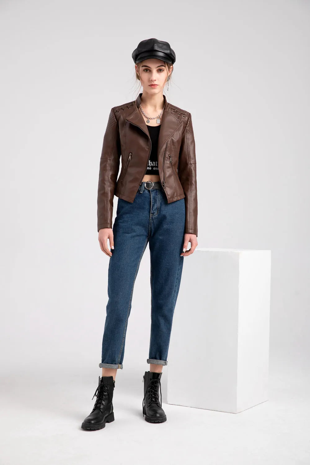 Washed Lambskin Leather Jacket